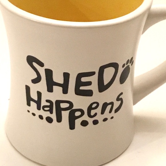 Hallmark Dog Mug Animal Lover Humor “SHED HAPPENS”White Ceramic 12oz. Mug - Picture 3 of 9
